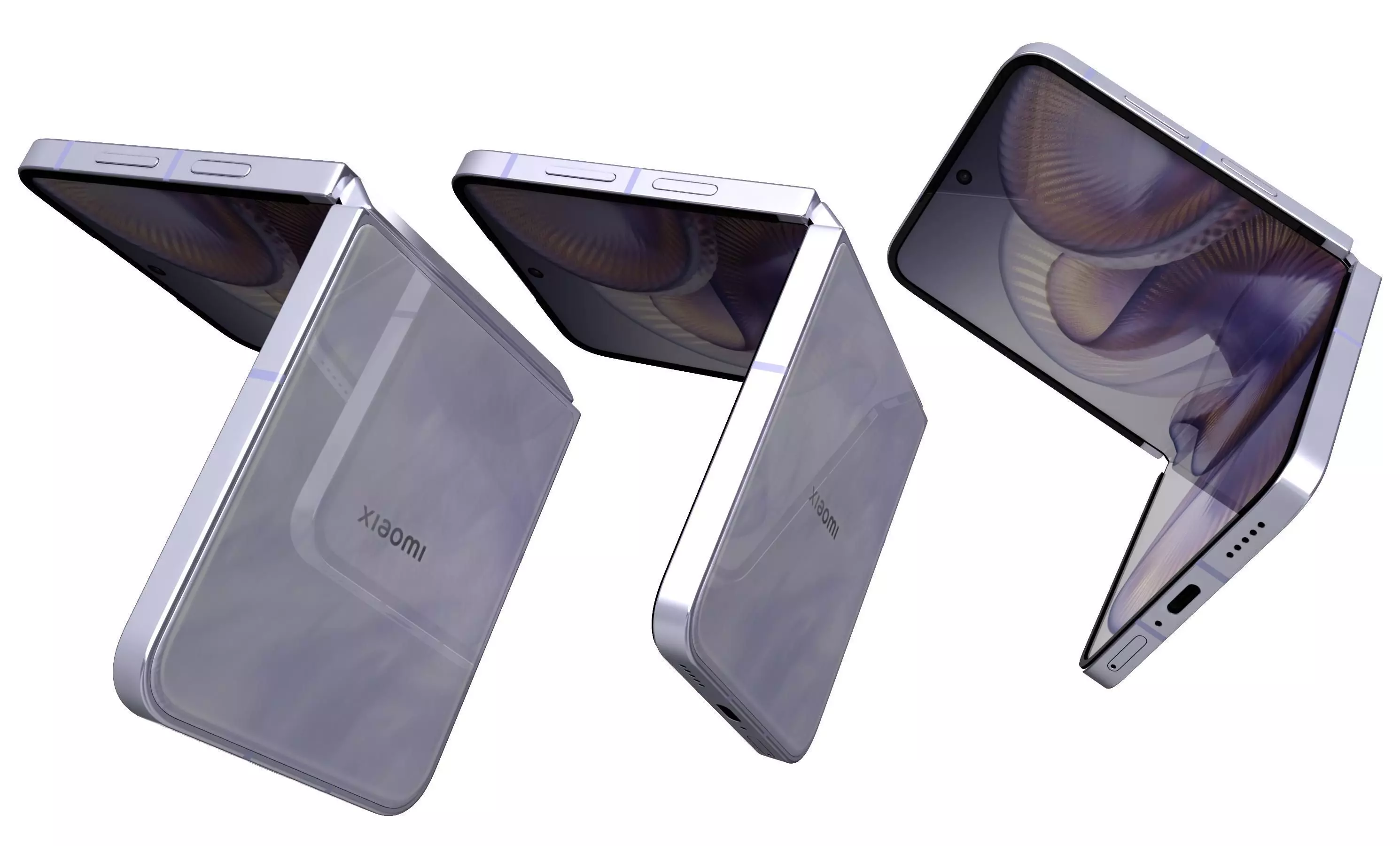 Xiaomi MIX Flip 2 Nebula Purple 3D model_0