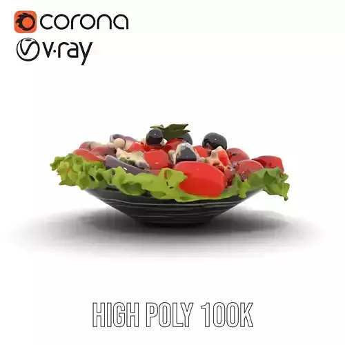 Greek Salad Freshness model pack Low-poly 3D model 5