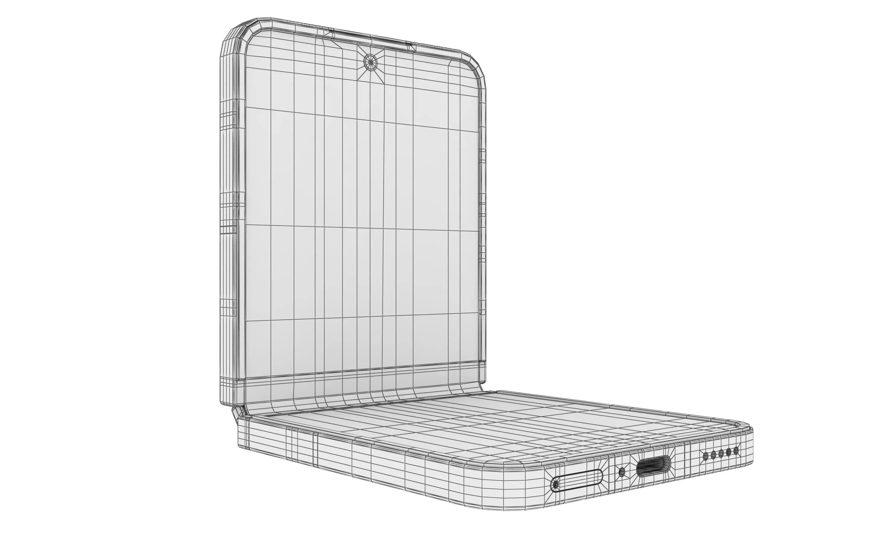 Xiaomi MIX Flip 2 Shell White 3D model_22