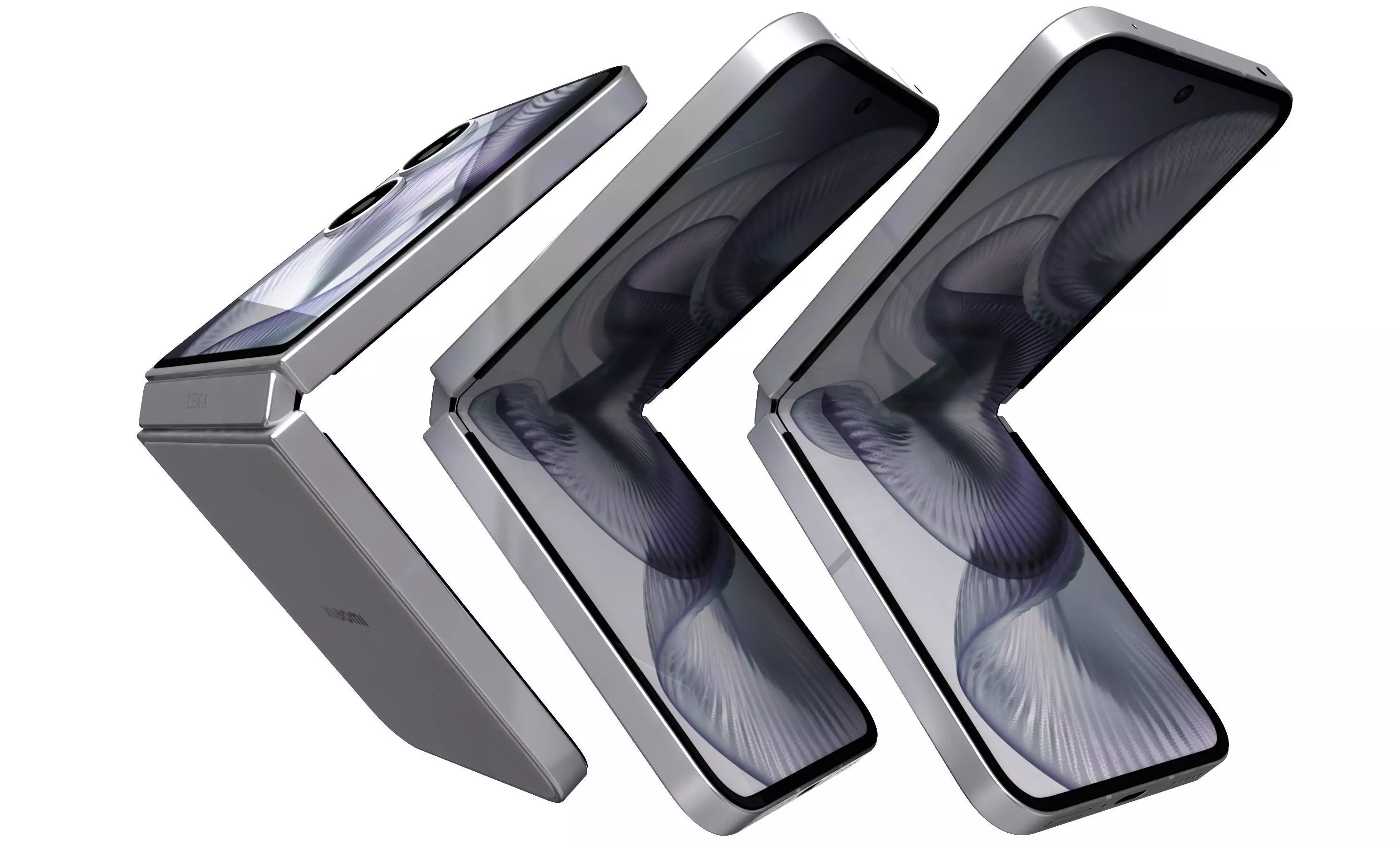 Xiaomi MIX Flip 2 Shell White 3D model_3