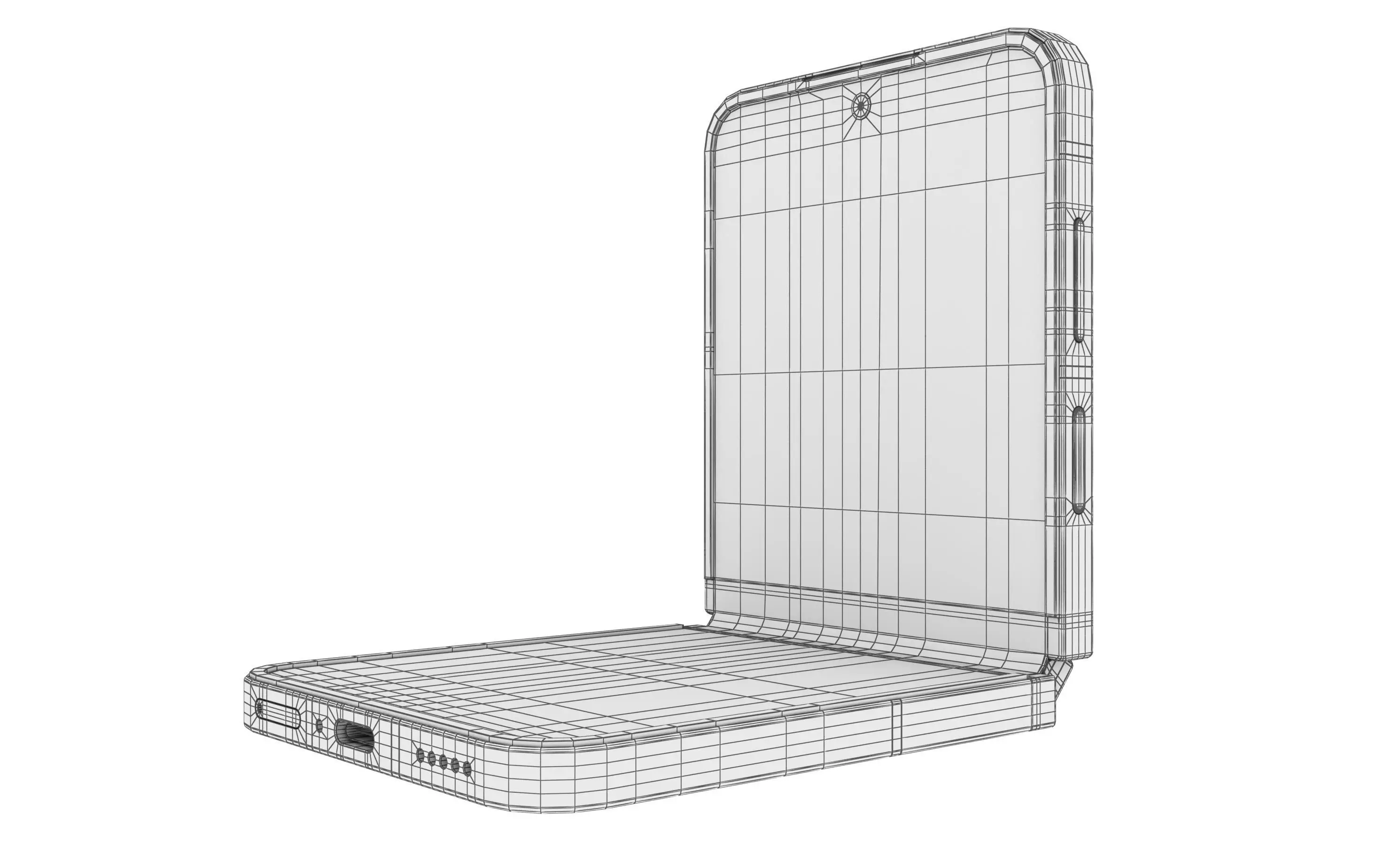 Xiaomi MIX Flip 2 Shell White 3D model_30