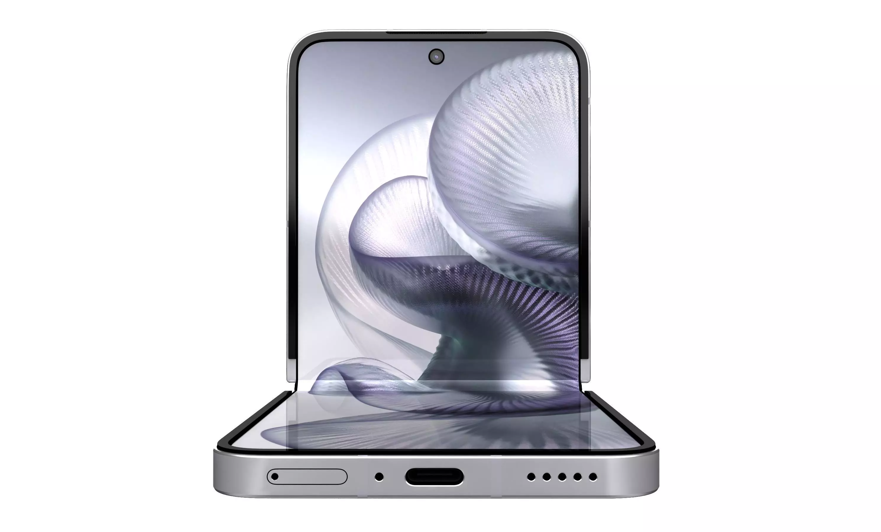 Xiaomi MIX Flip 2 Shell White 3D model_2