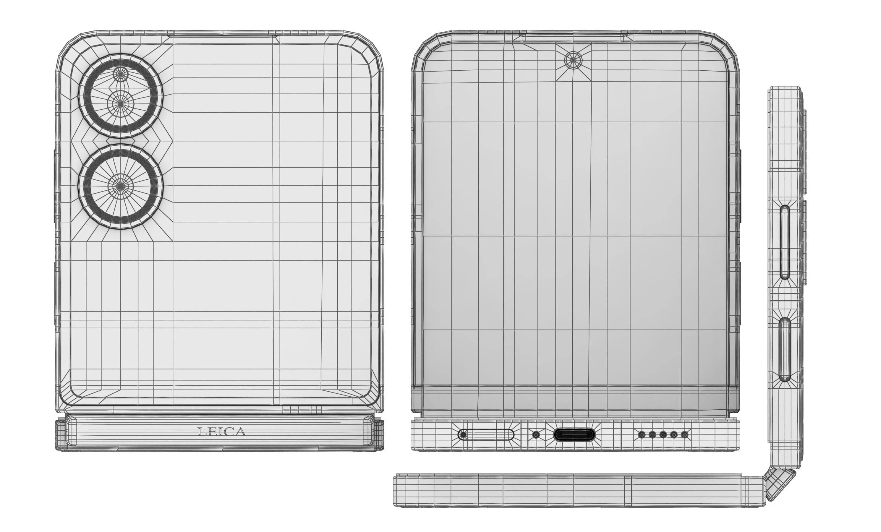 Xiaomi MIX Flip 2 Shell White 3D model_29
