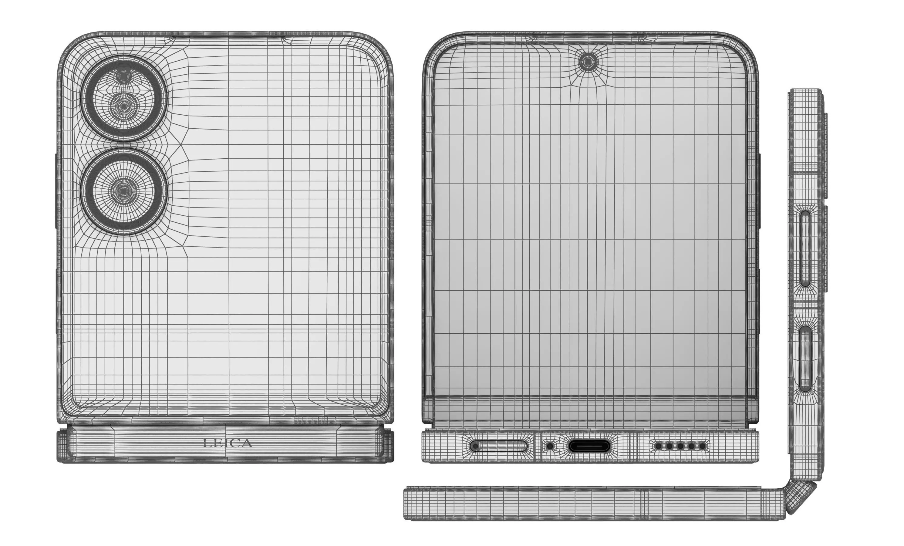 Xiaomi MIX Flip 2 Shell White 3D model_33