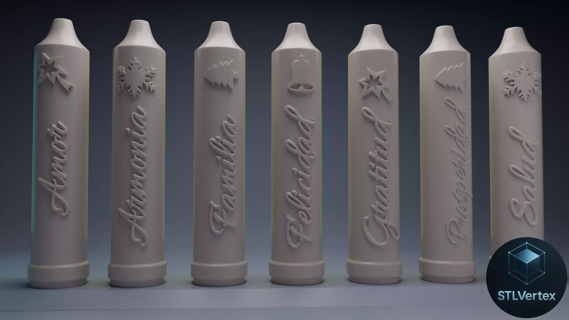 Day candles  little candles 3D print model_0