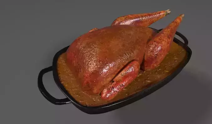 Roasted Pheasant in Gravy 3D model