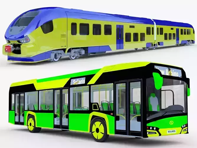 Pesa Link and Solaris Urbino 3D Model Collection
