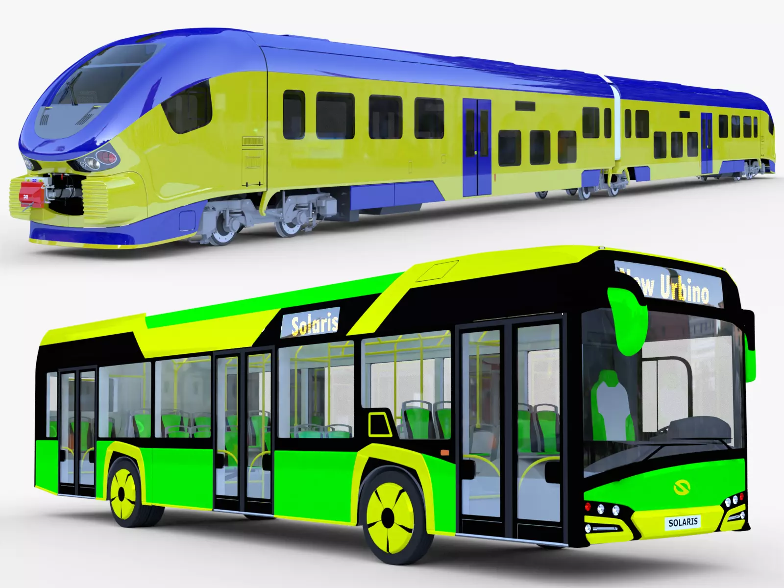 Pesa Link and Solaris Urbino 3D Model Collection_0