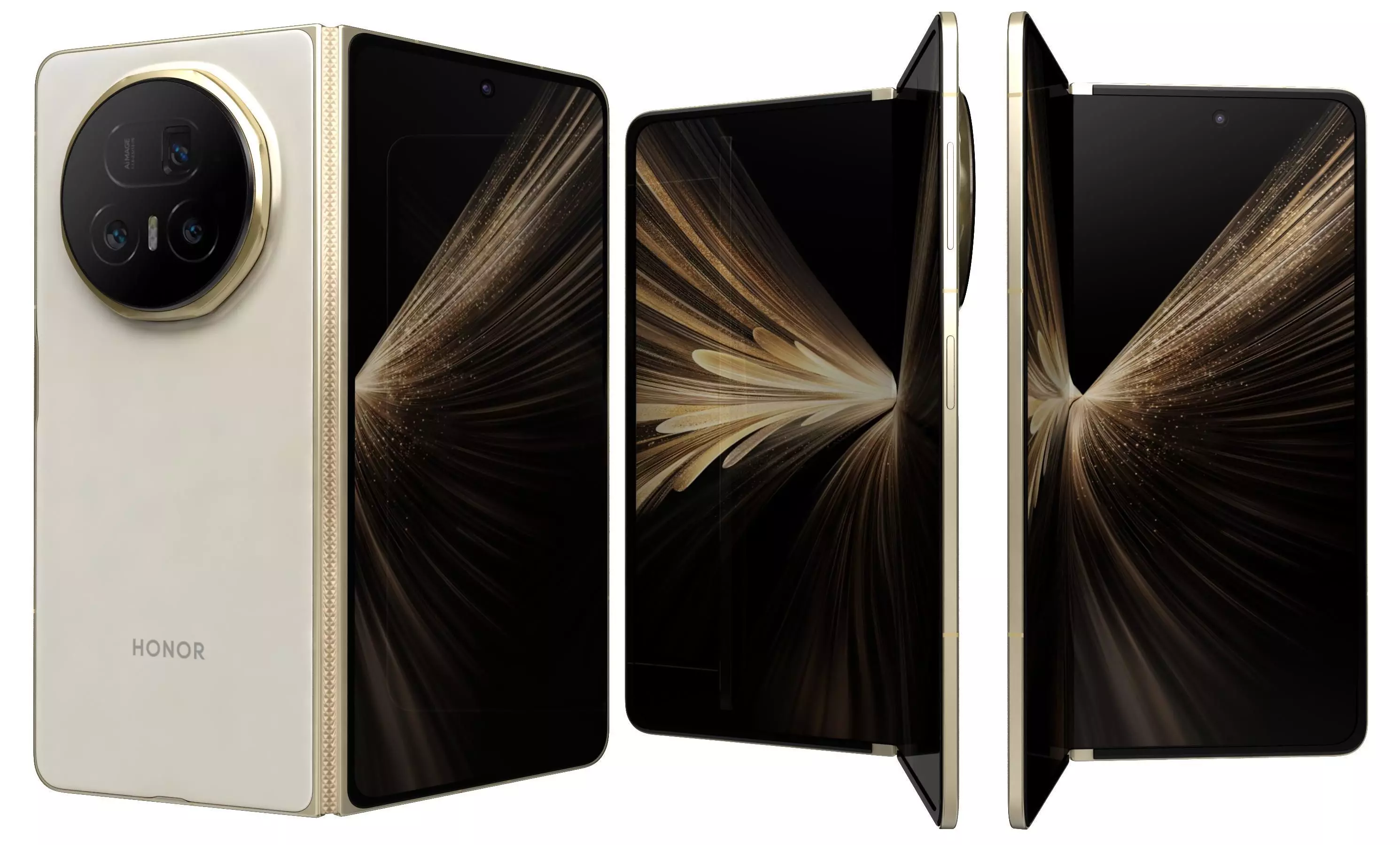 Honor Magic V5 Ivory White 3D model_0