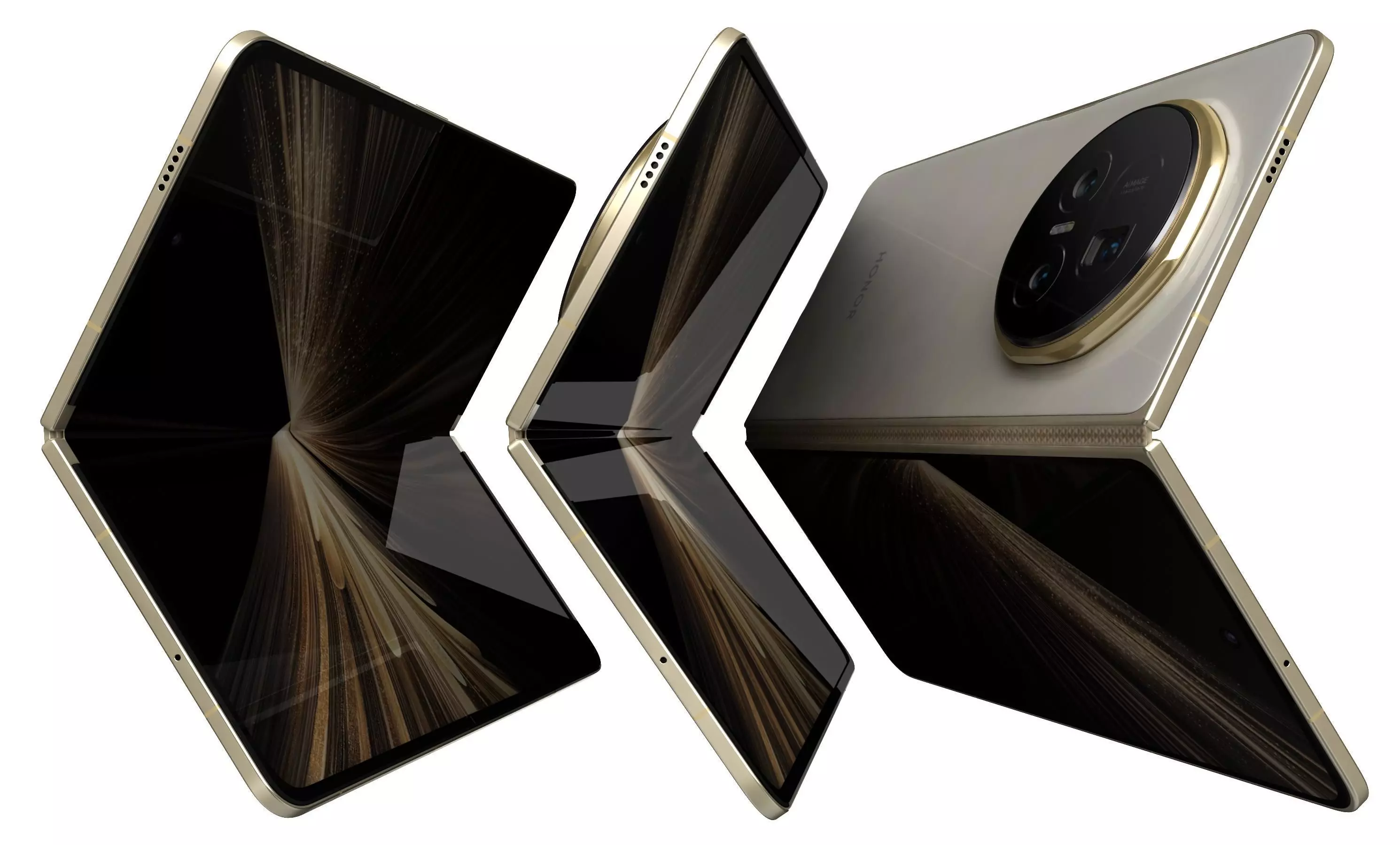 Honor Magic V5 Ivory White 3D model_4