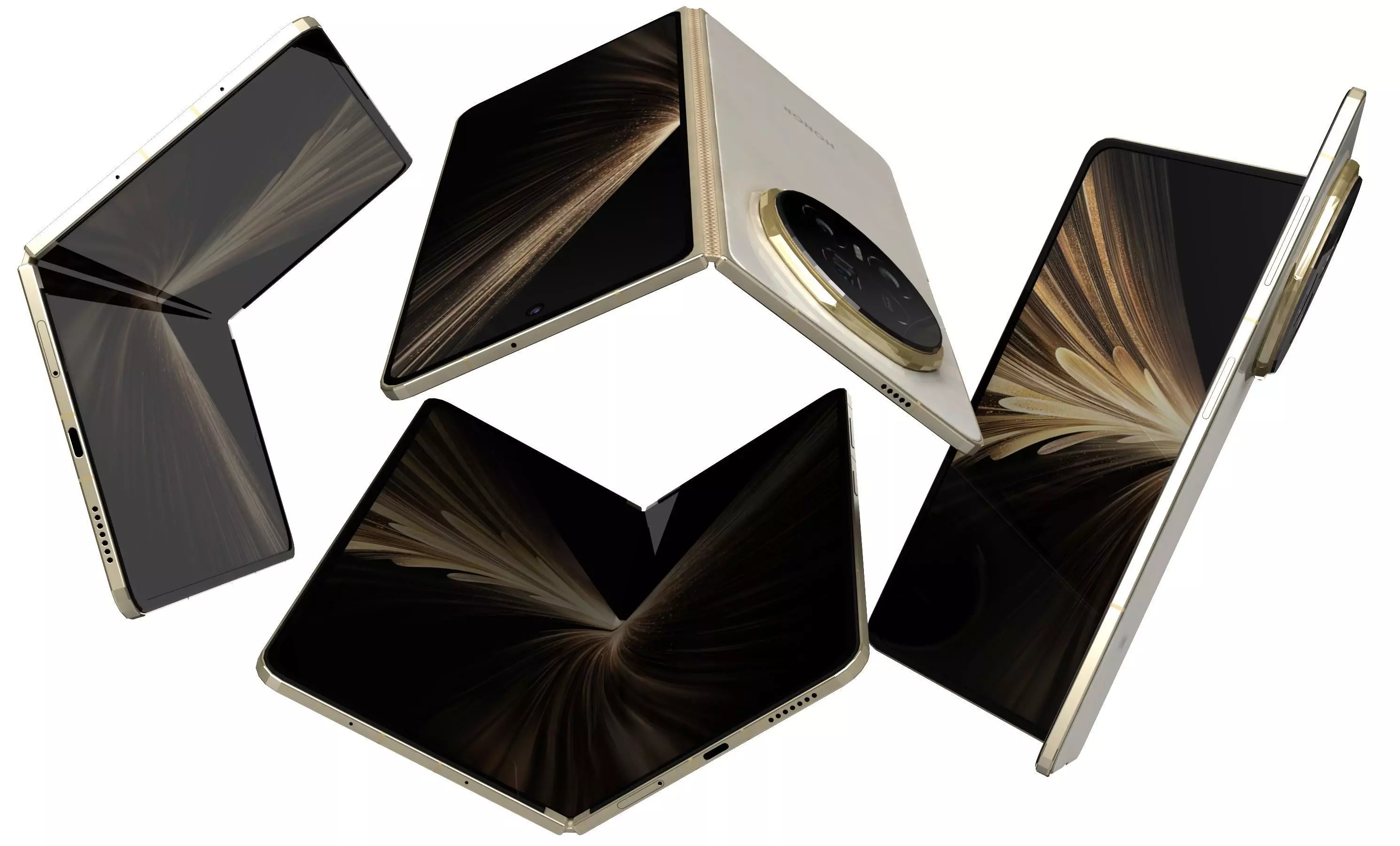 Honor Magic V5 Ivory White 3D model_8