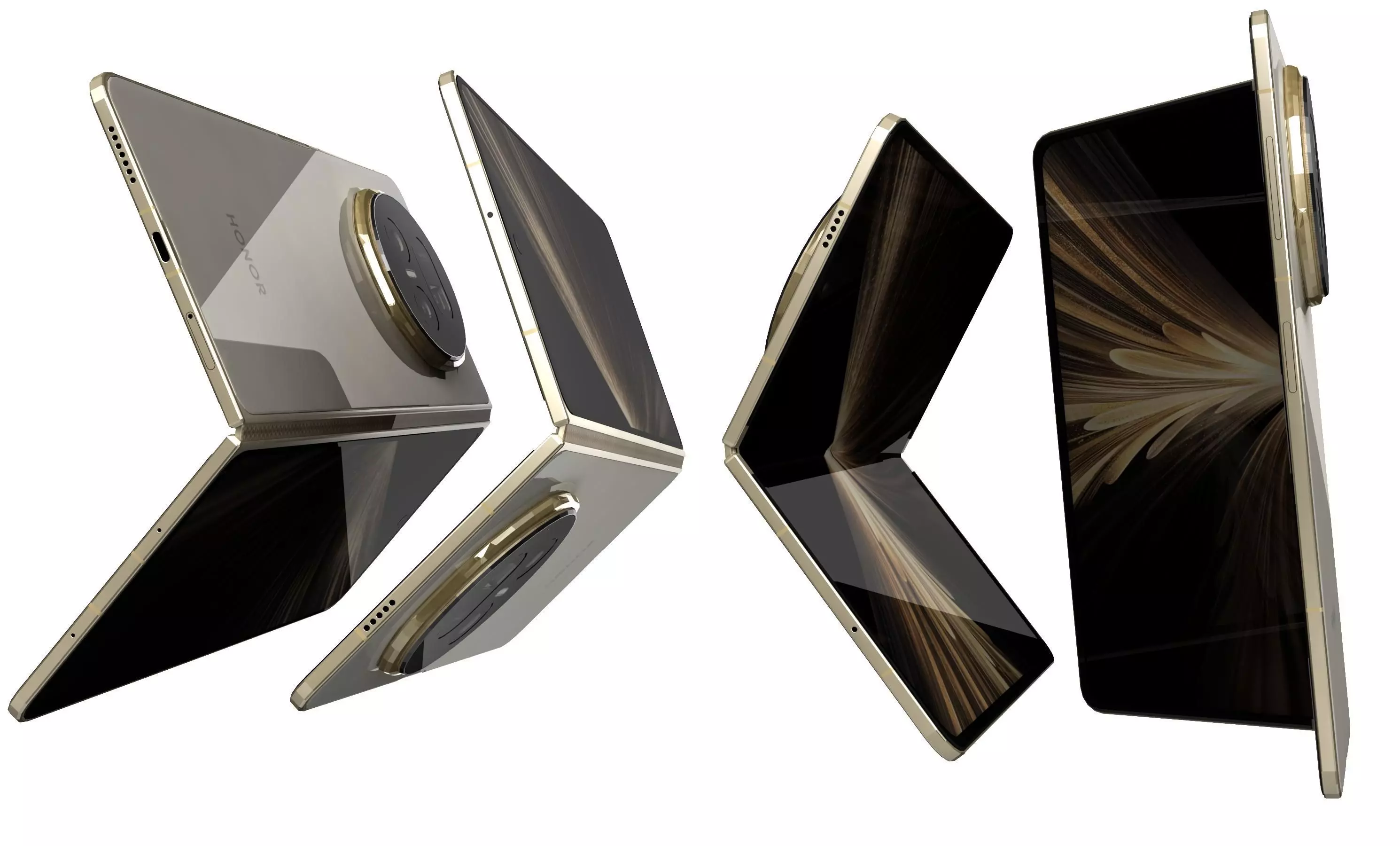 Honor Magic V5 Ivory White 3D model_9