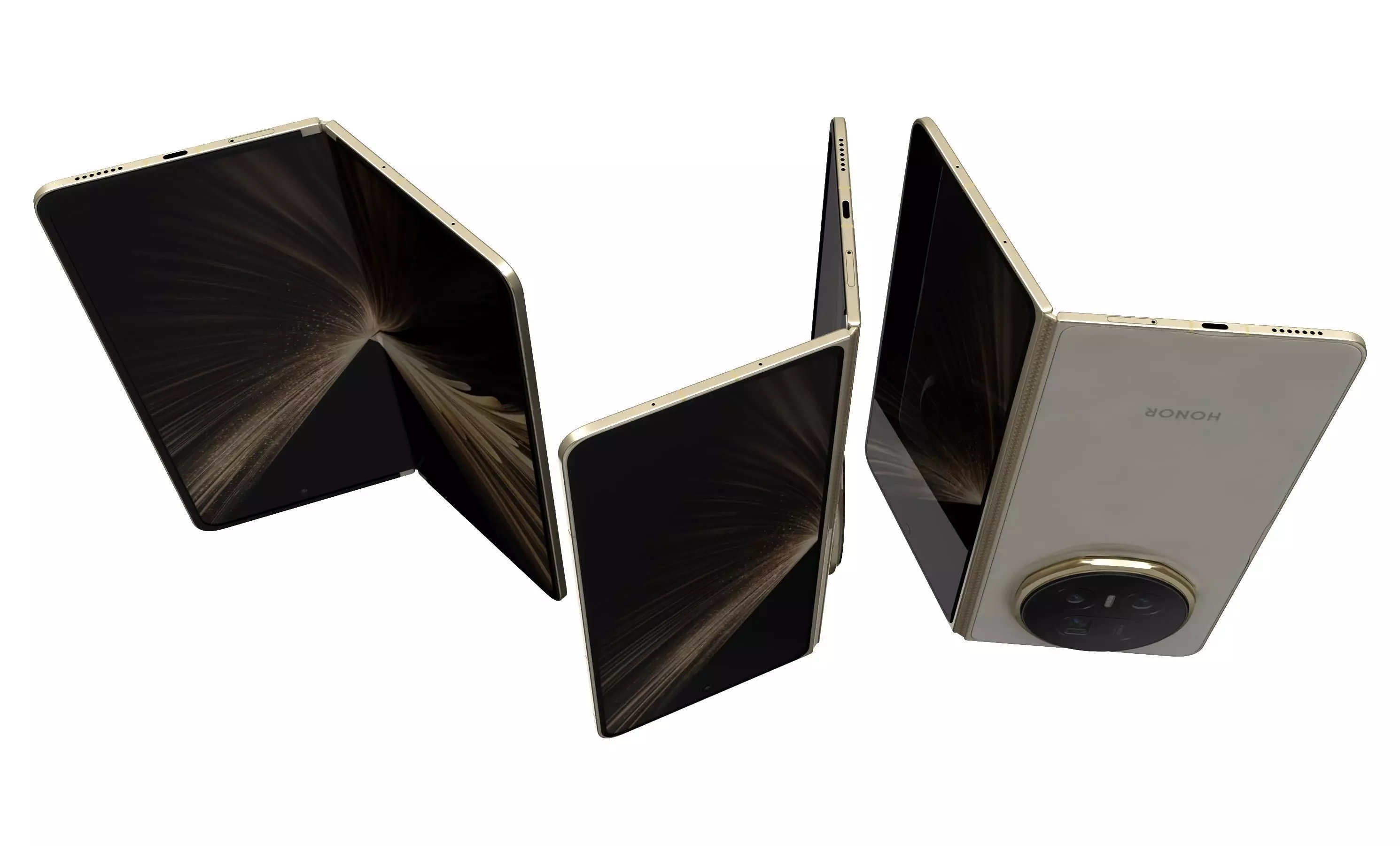 Honor Magic V5 Ivory White 3D model_3