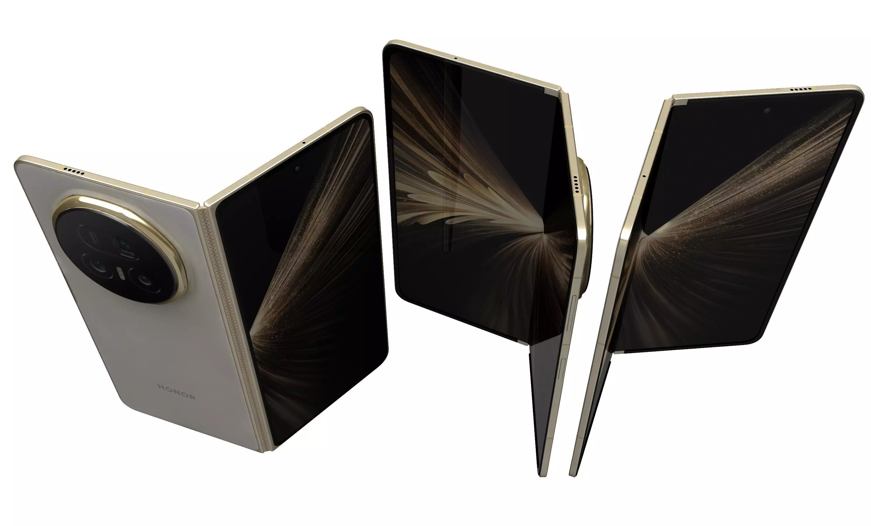 Honor Magic V5 Ivory White 3D model_27