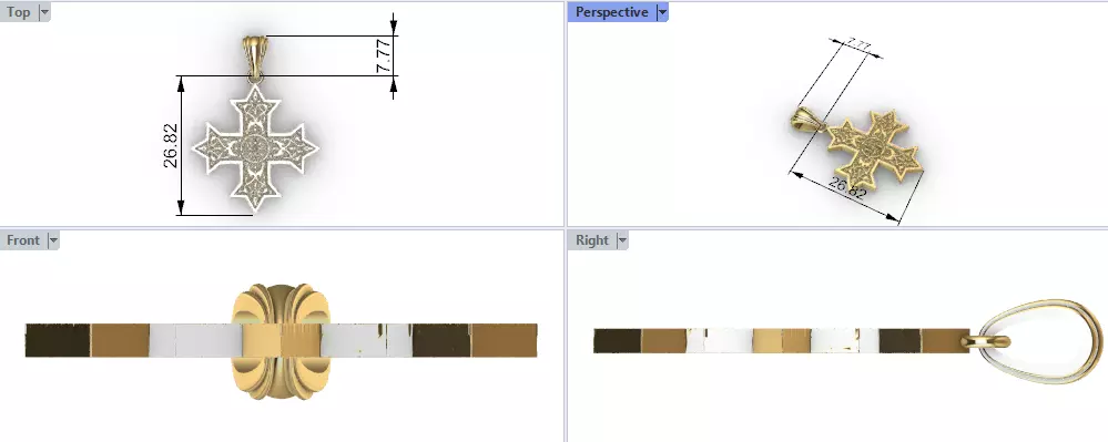 Coptic Cross Pendant READ DESCRIPTION 3D print model_26