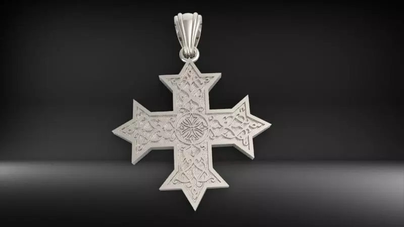 Coptic Cross Pendant READ DESCRIPTION 3D print model_15