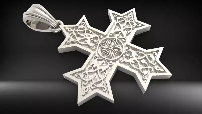 Coptic Cross Pendant READ DESCRIPTION 3D print model_2
