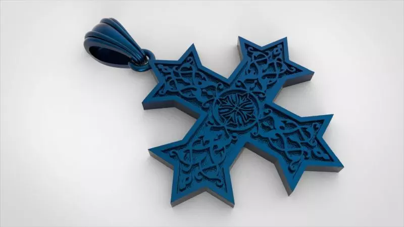 Coptic Cross Pendant READ DESCRIPTION 3D print model_16