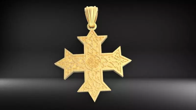 Coptic Cross Pendant READ DESCRIPTION 3D print model_12
