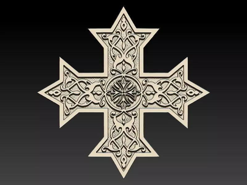 Coptic Cross Pendant READ DESCRIPTION 3D print model_22