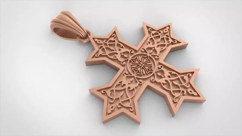 Coptic Cross Pendant READ DESCRIPTION 3D print model_21