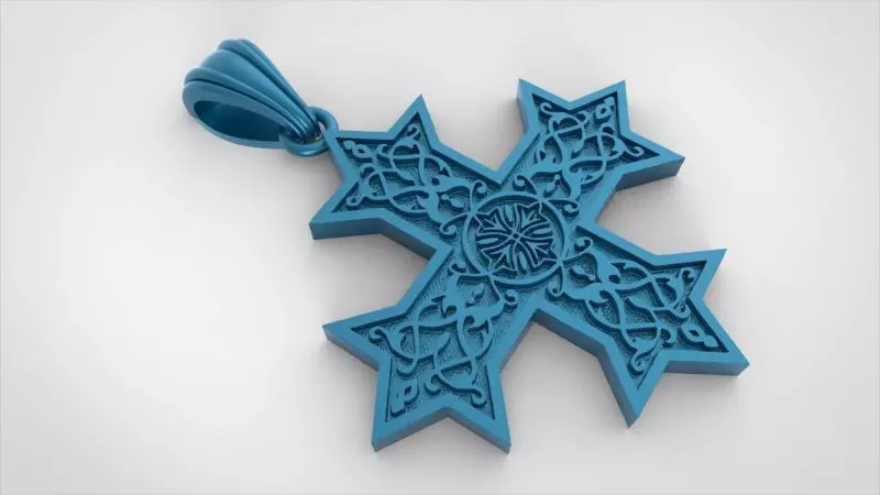 Coptic Cross Pendant READ DESCRIPTION 3D print model_8