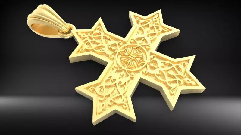 Coptic Cross Pendant READ DESCRIPTION 3D print model_9