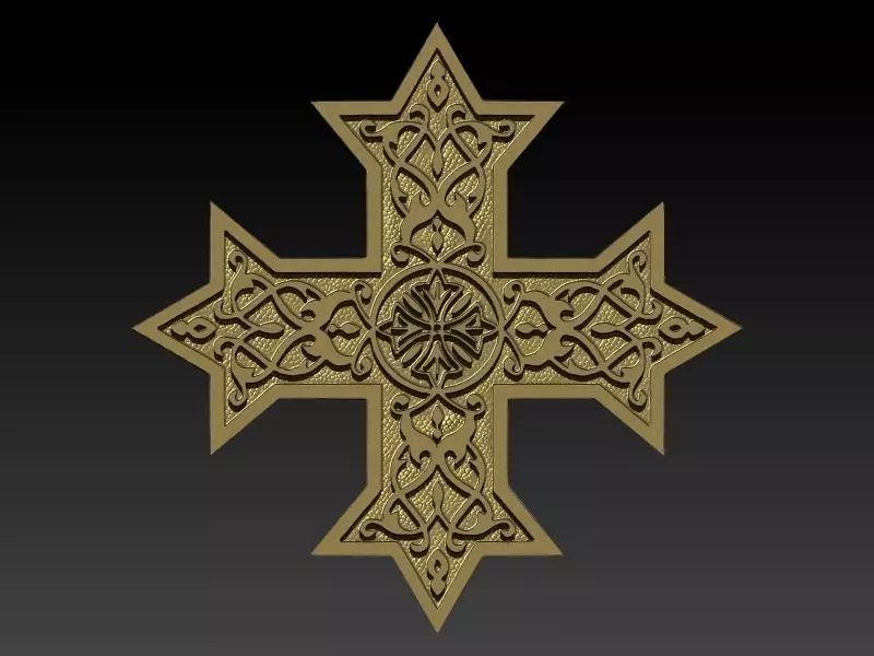 Coptic Cross Pendant READ DESCRIPTION 3D print model_23