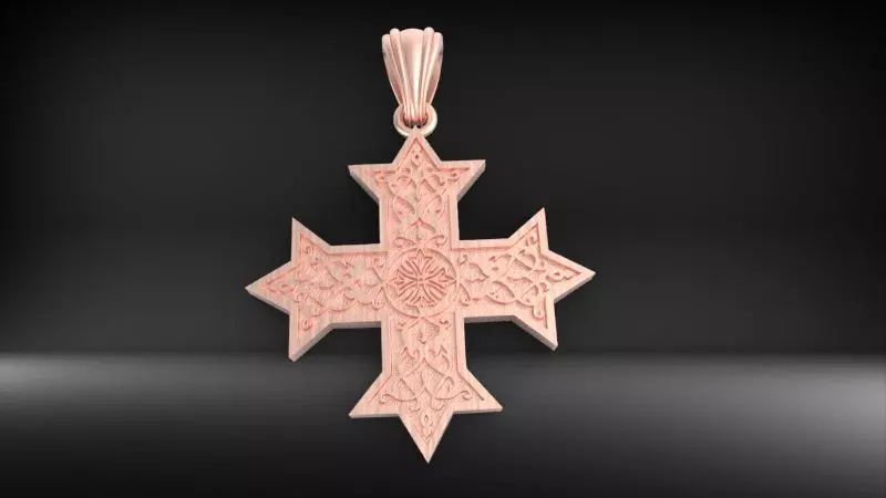 Coptic Cross Pendant READ DESCRIPTION 3D print model_19