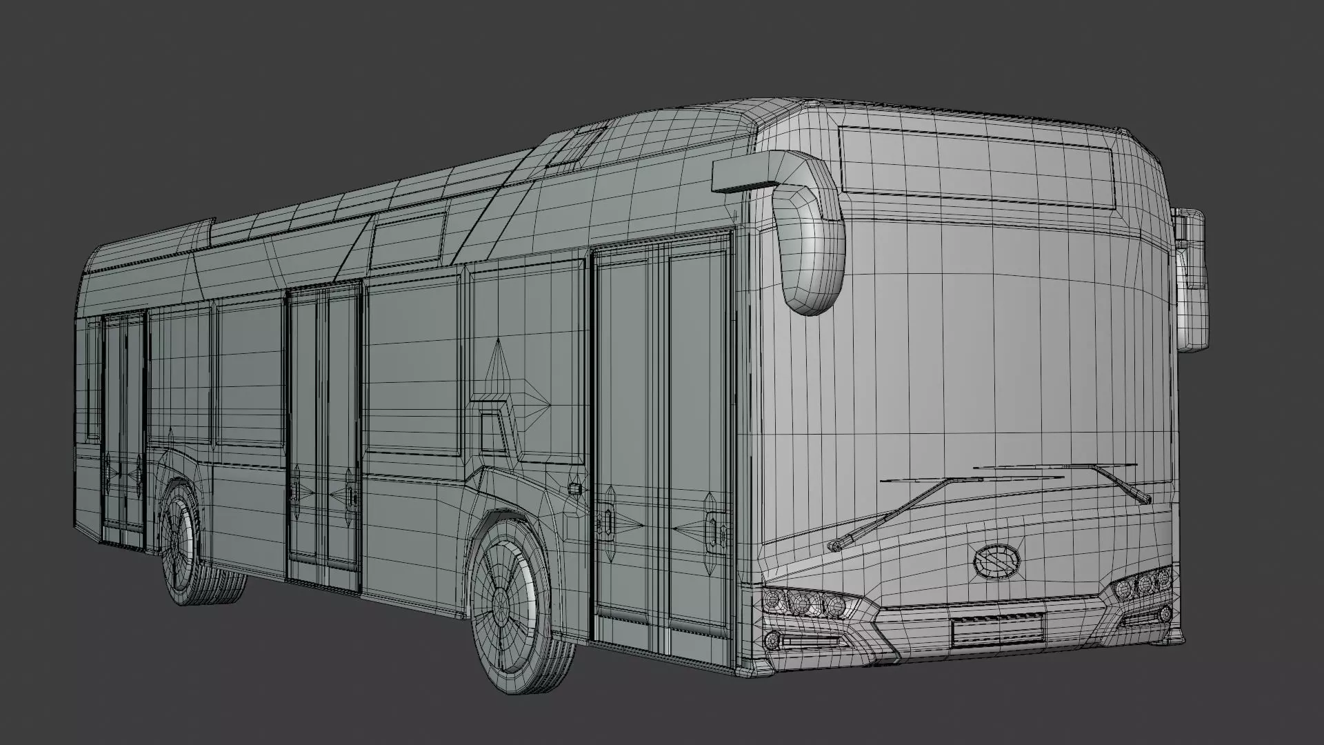 Solaris Urbino and Stadler tram 3D Model Collection_3