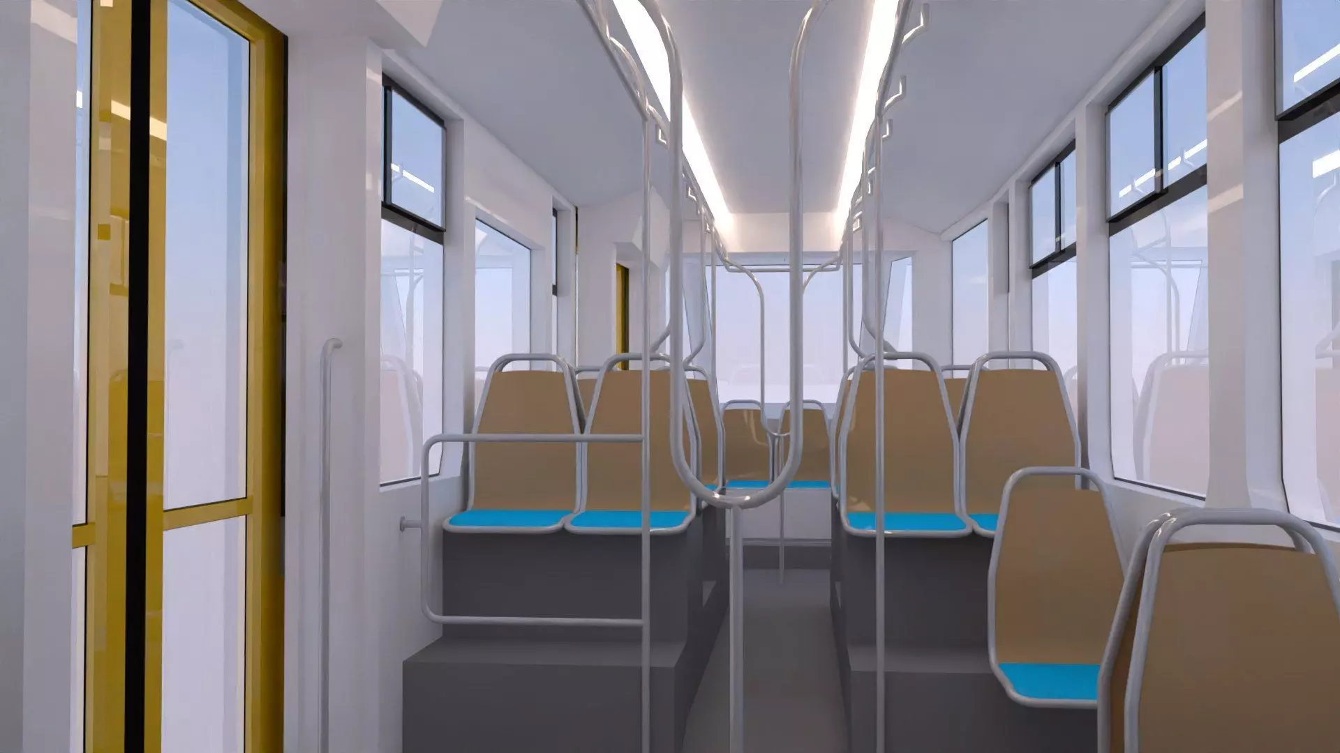 Solaris Urbino and Stadler tram 3D Model Collection_8