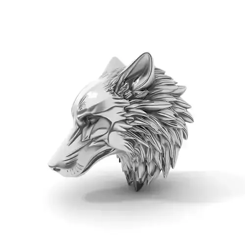 Silver Wolf Head model pack