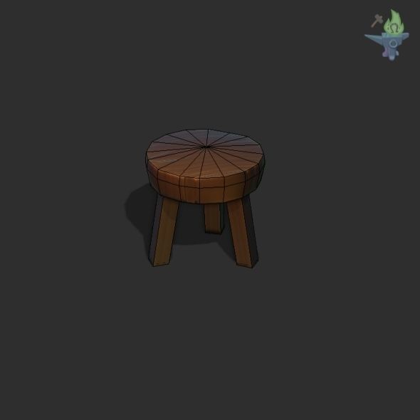 Tavern Barrel set Low-poly 3D model_10