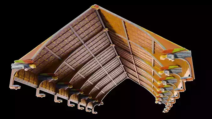 Cathedral Wooden Angel Ceiling - ONLY