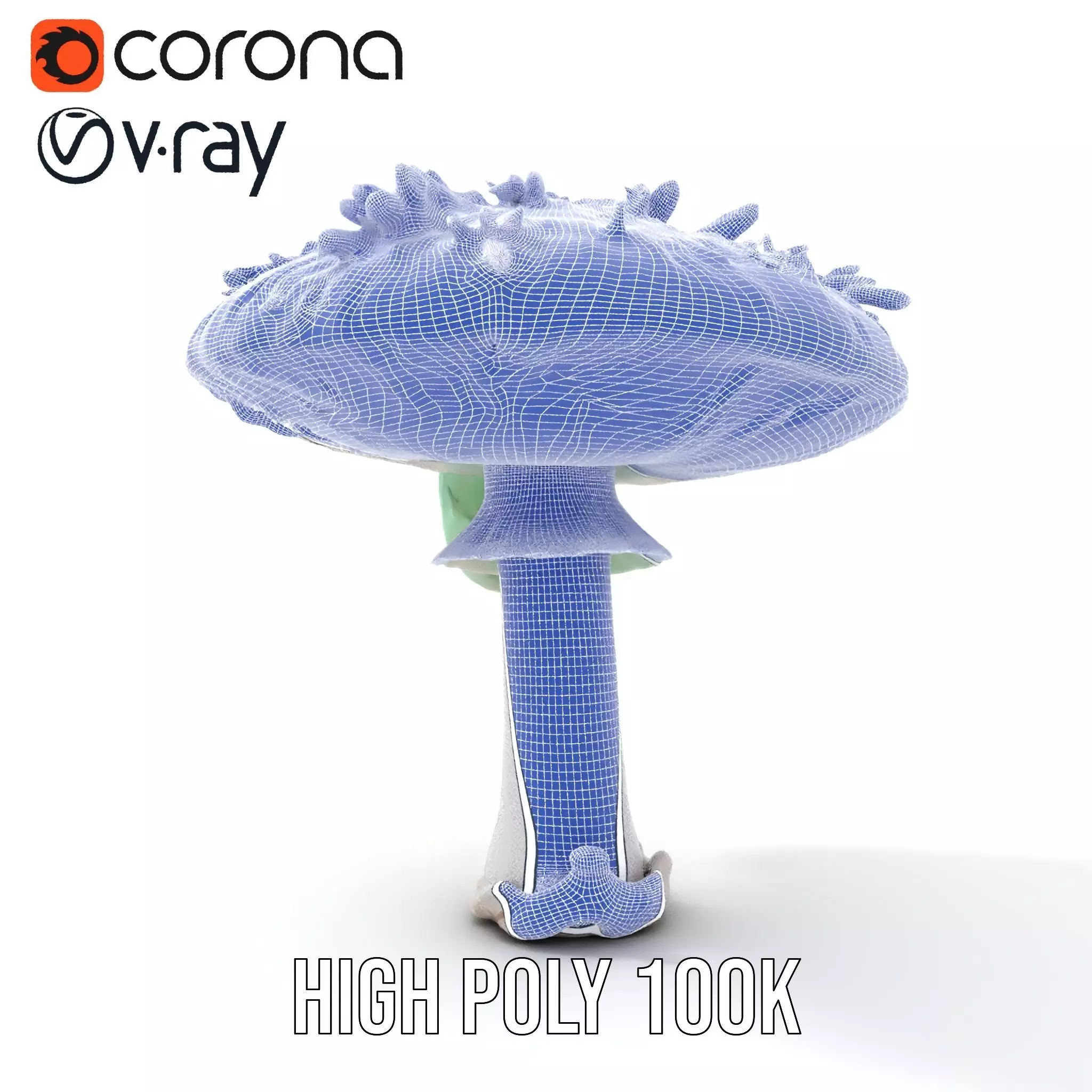 Vibrant Mushroom Cap model pack Low-poly 3D model_34