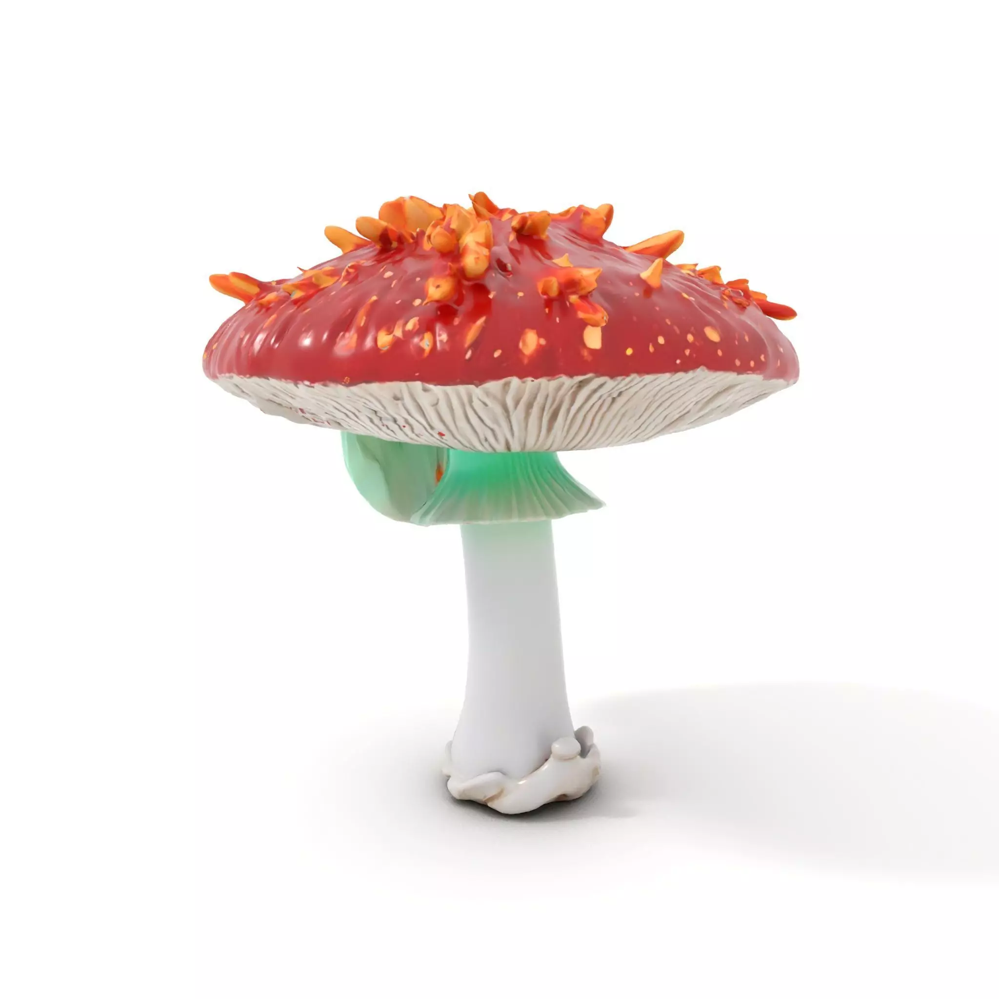 Vibrant Mushroom Cap model pack Low-poly 3D model_0