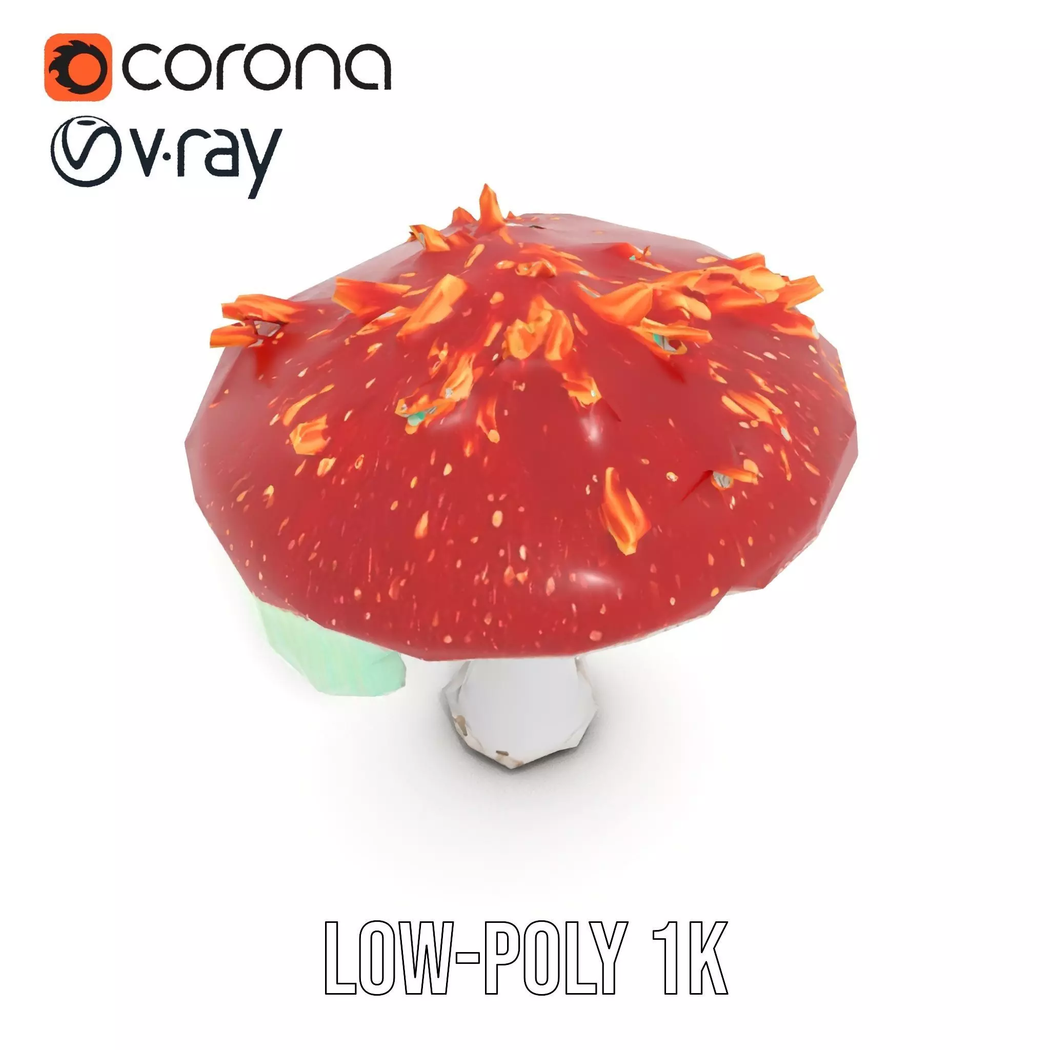 Vibrant Mushroom Cap model pack Low-poly 3D model_25