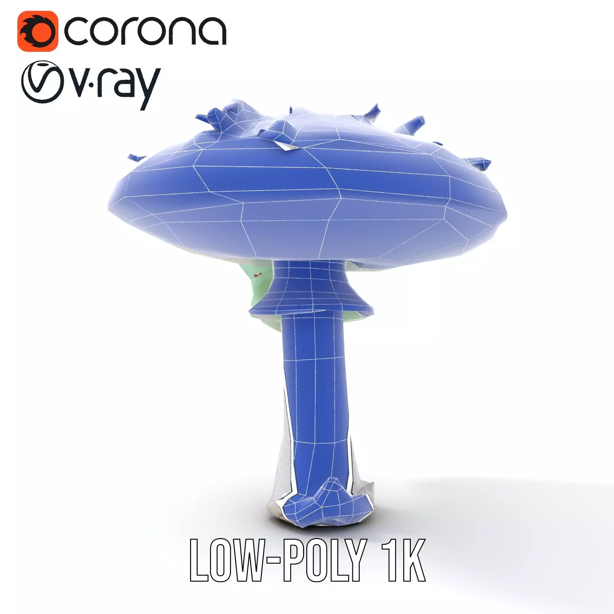 Vibrant Mushroom Cap model pack Low-poly 3D model_31