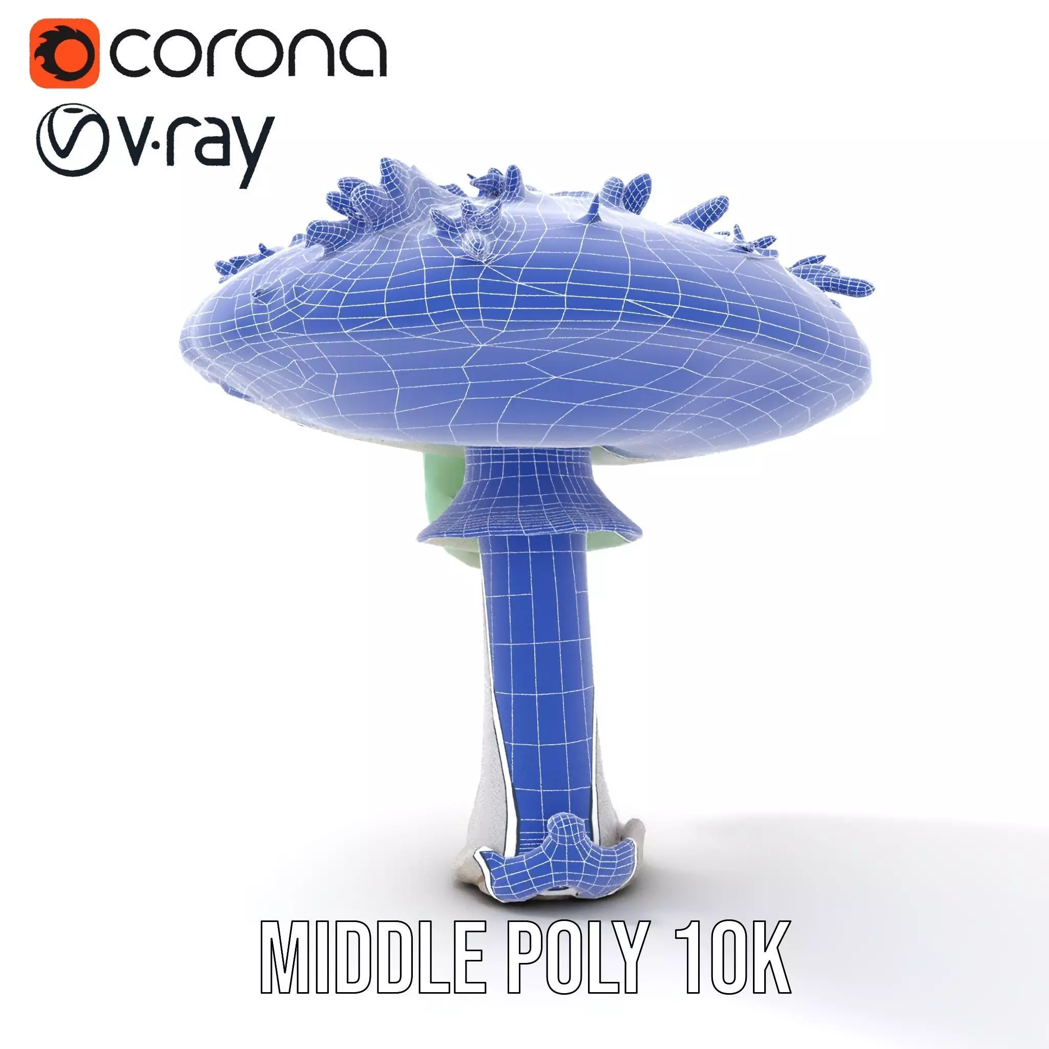 Vibrant Mushroom Cap model pack Low-poly 3D model_18