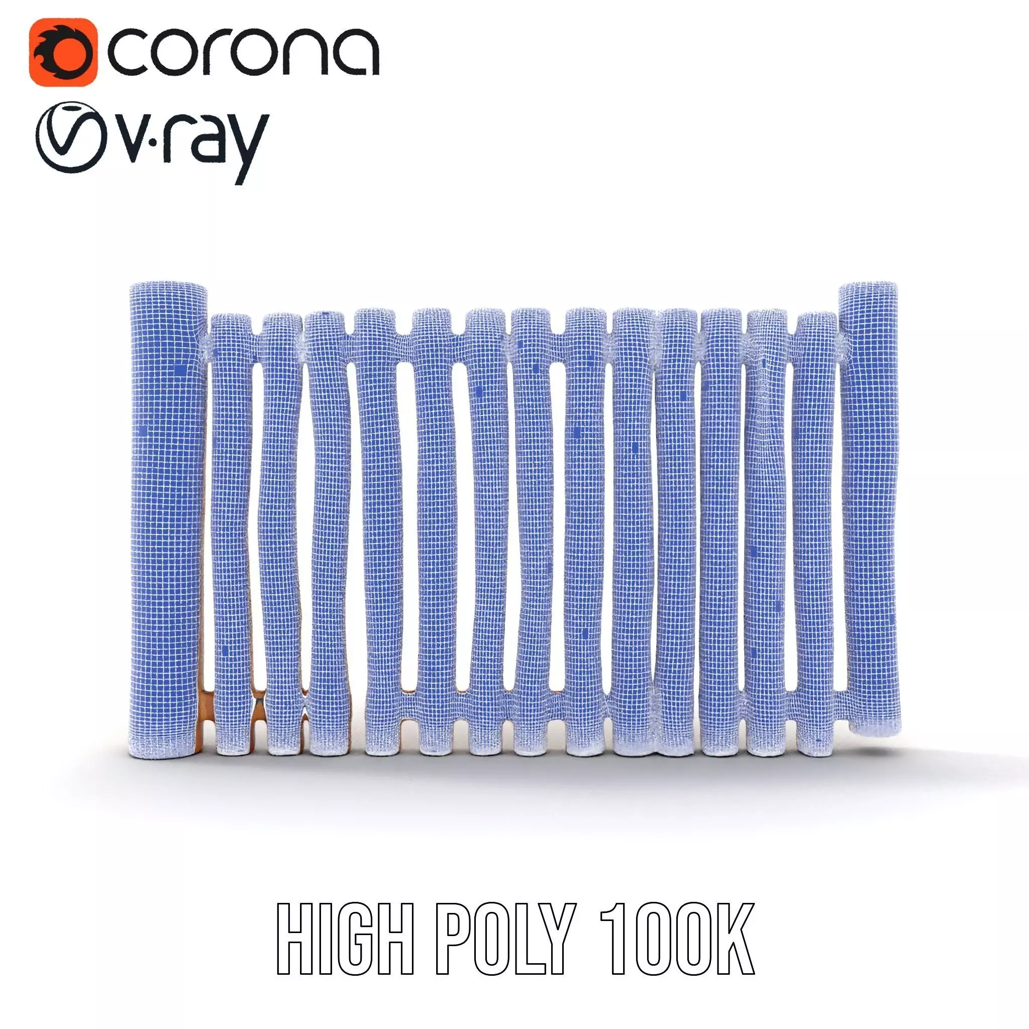 Rustic Wooden Fence model pack Low-poly 3D model_32