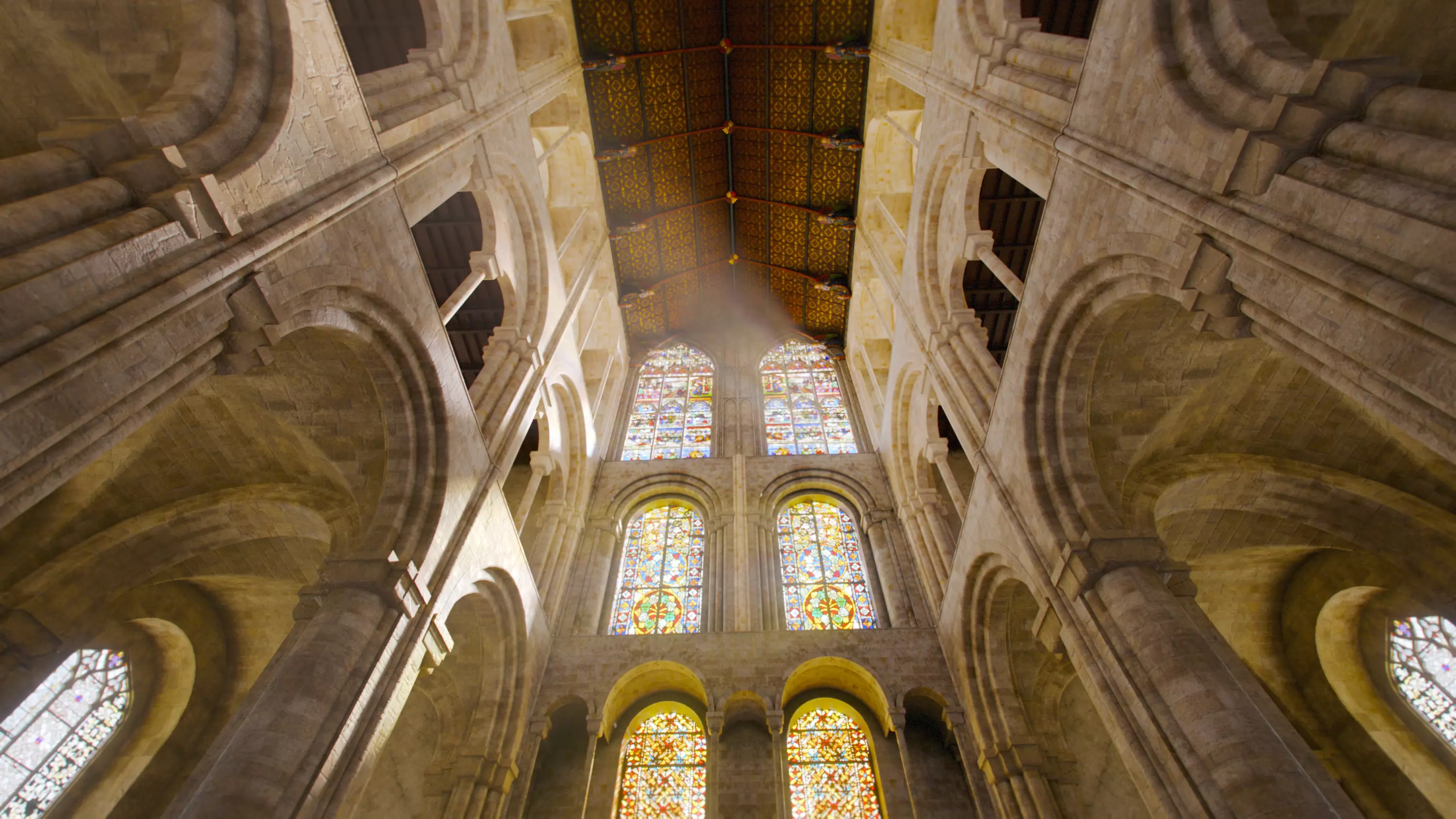 Cathedral Transept Big Stained Glass Wall - ONLY  Low-poly 3D model_2