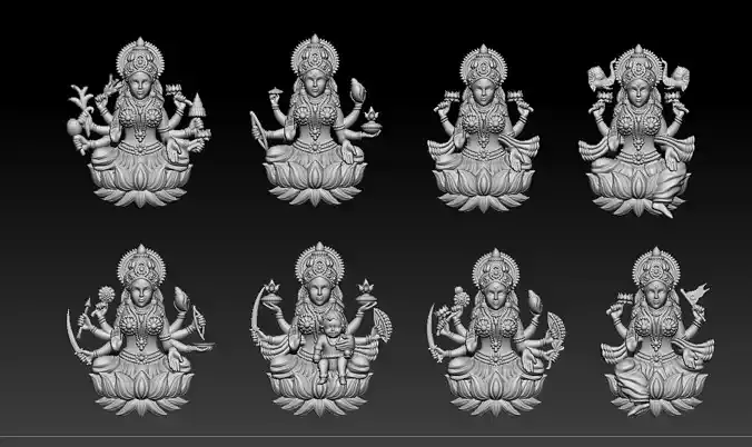AshtaLaxmi - 8 Laxmi 3D print model