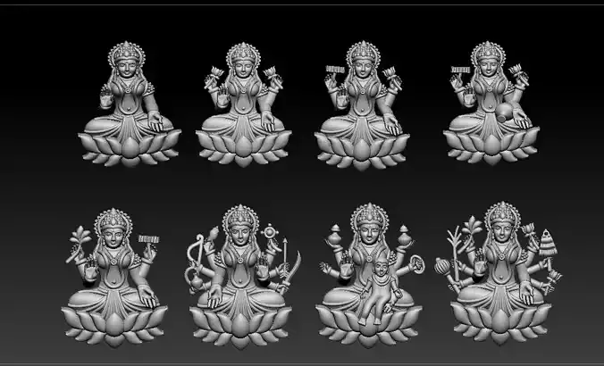 AshtaLaxmi - 8 Laxmi 3D print model 