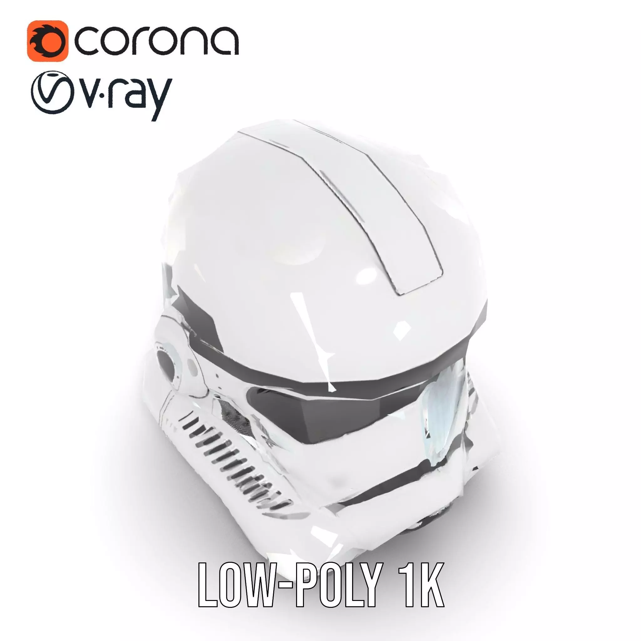 Galactic Patrol Helmet model pack Low-poly 3D model_9
