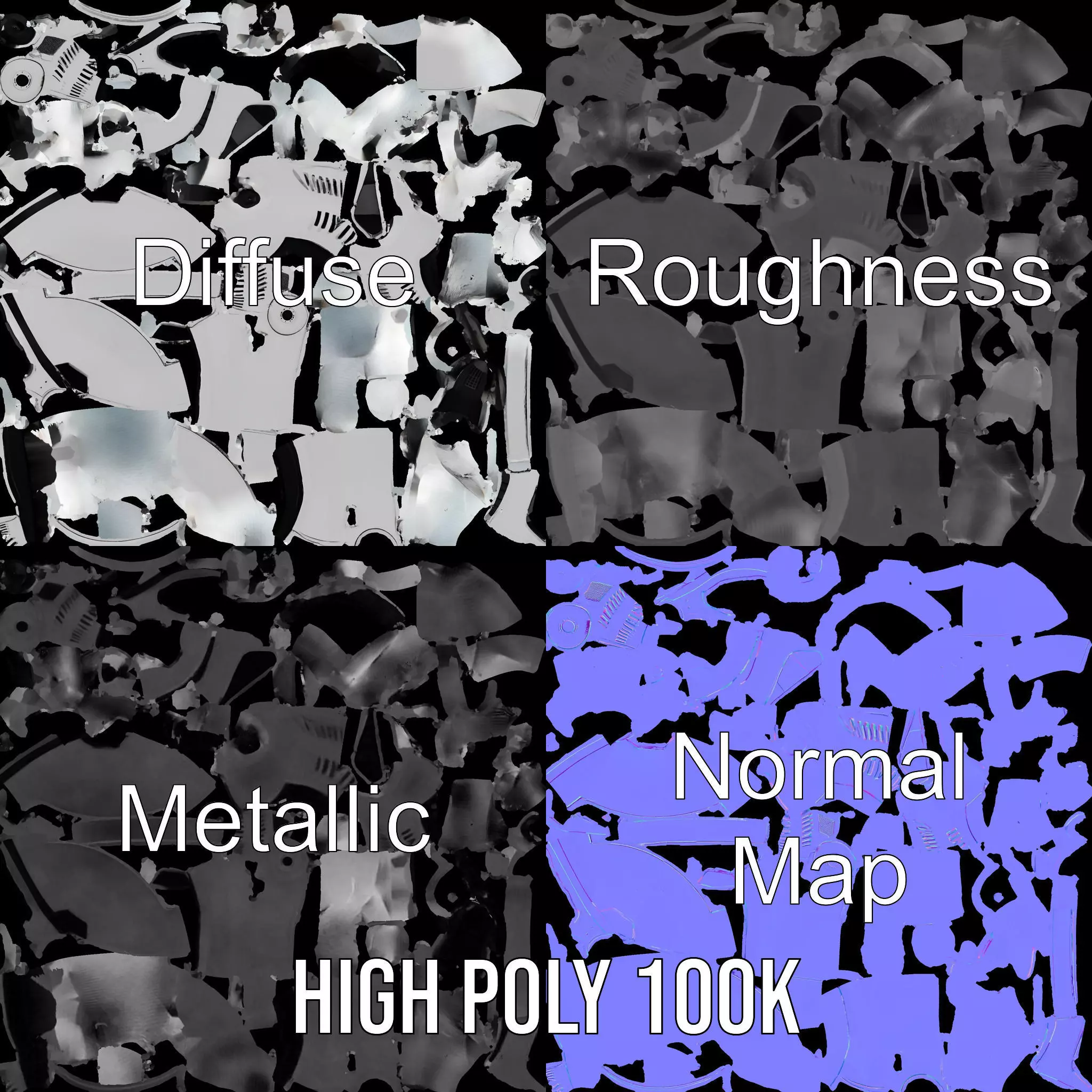 Galactic Patrol Helmet model pack Low-poly 3D model_3