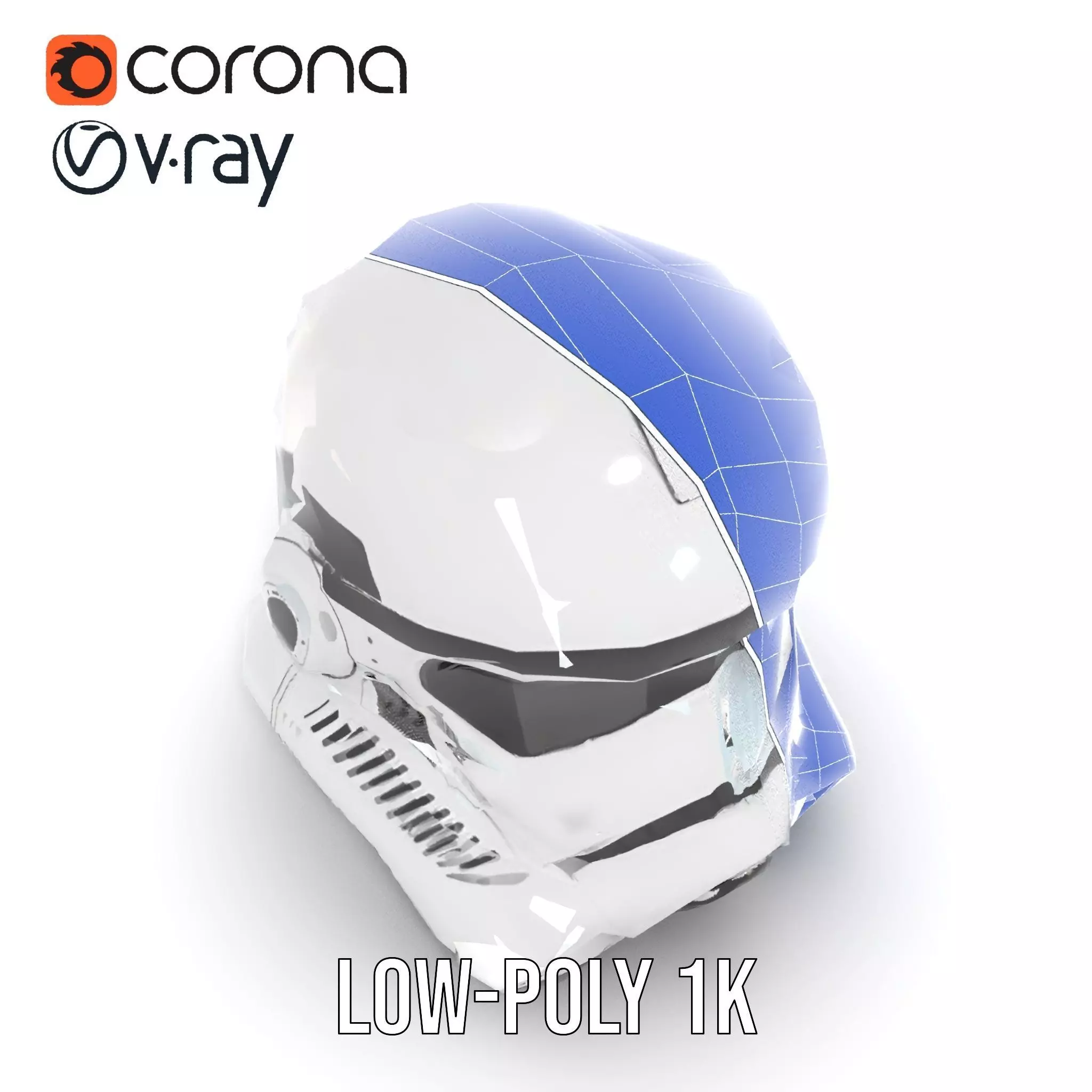 Galactic Patrol Helmet model pack Low-poly 3D model_12