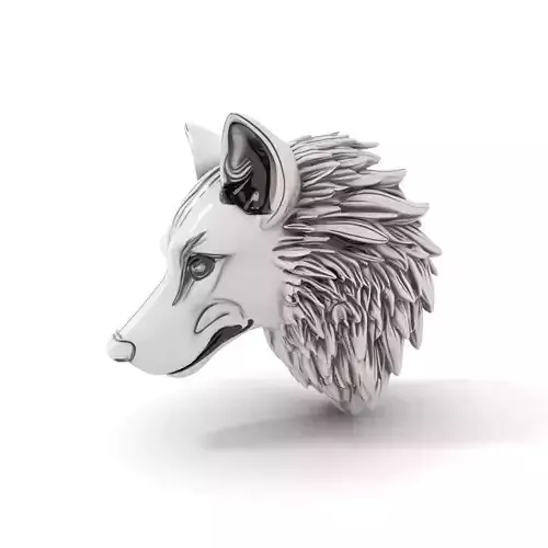 Silver Wolf Pendant model pack