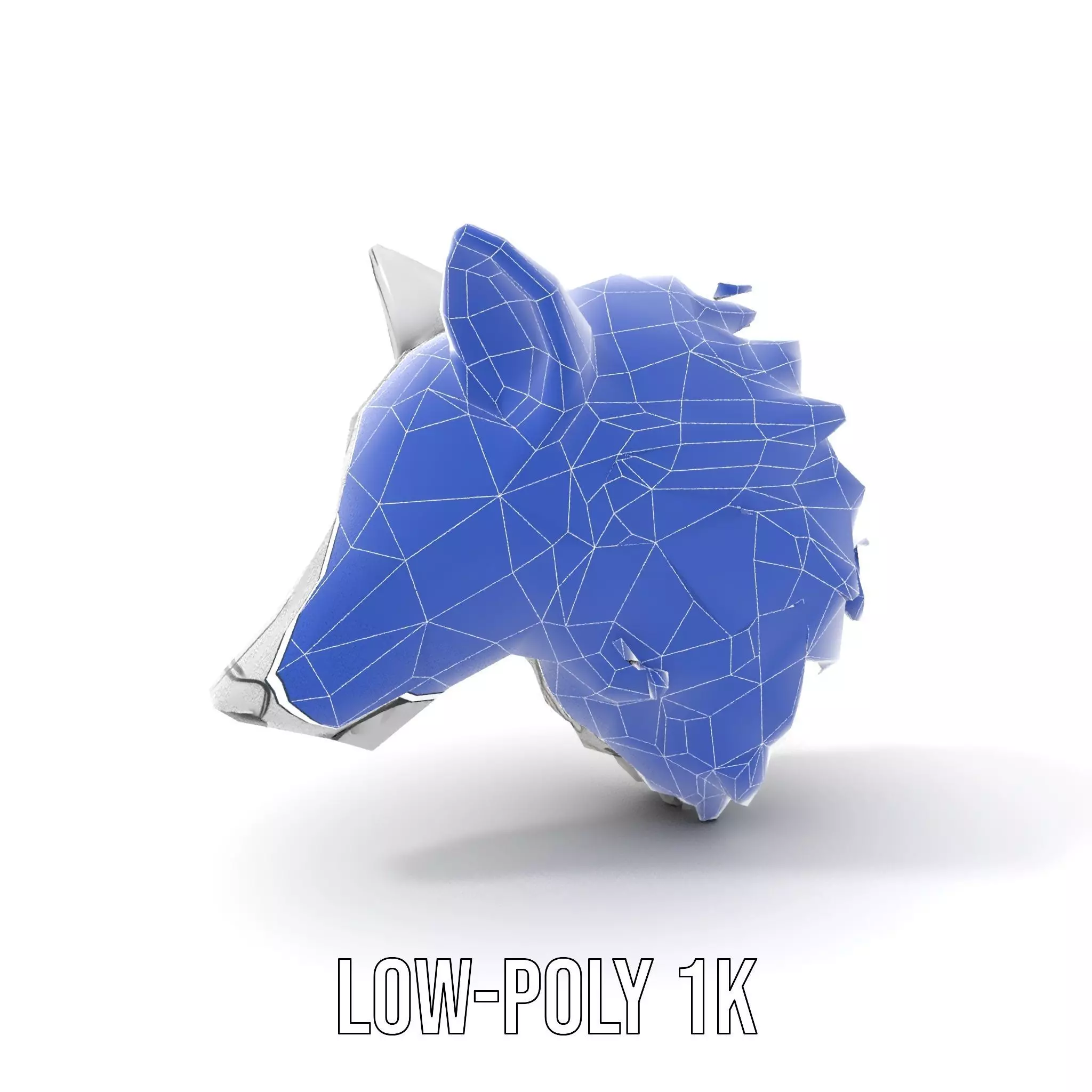 Silver Wolf Pendant model pack Low-poly 3D model_14