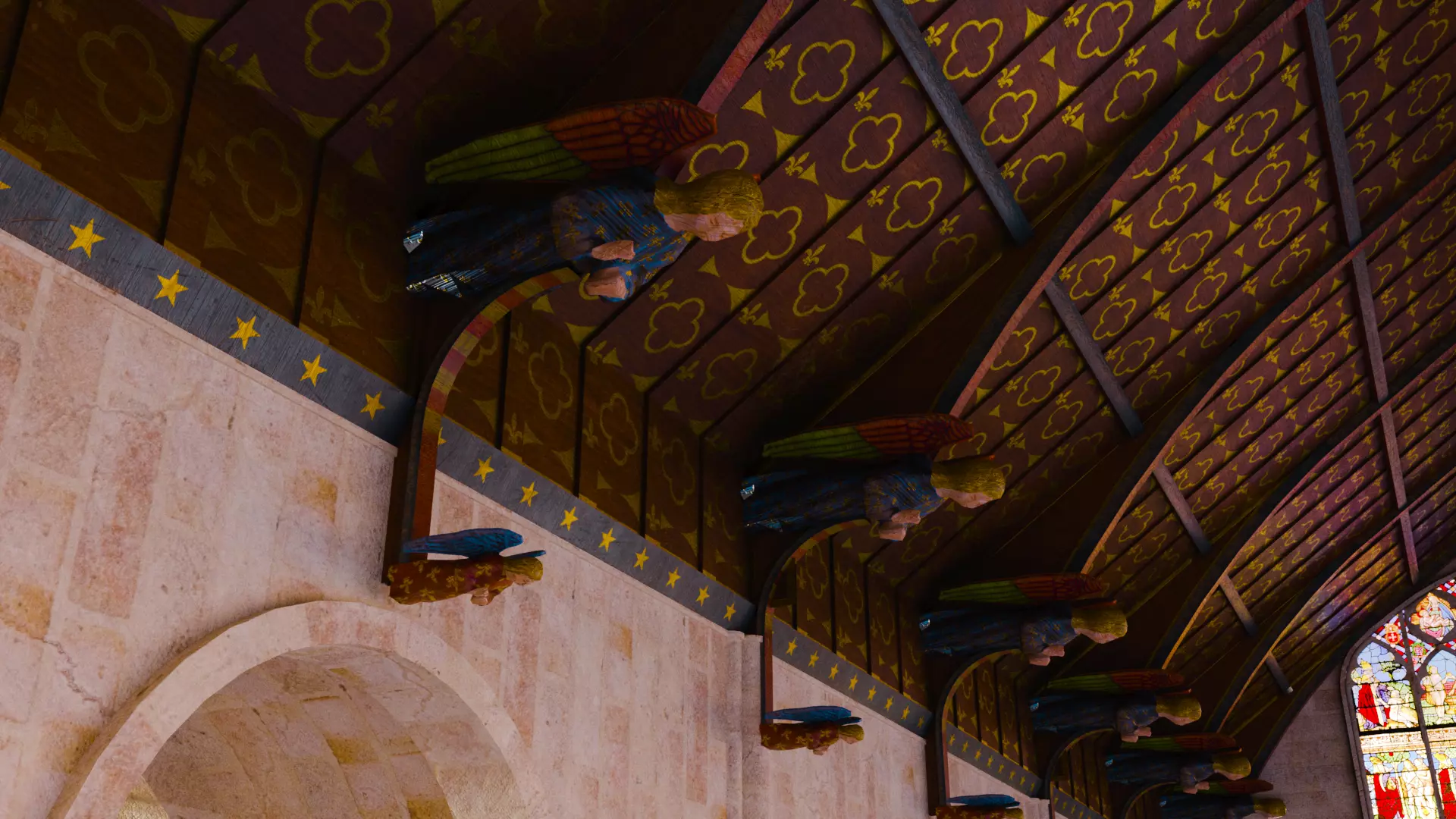 Cathedral FULL Transept Low-poly 3D model_12