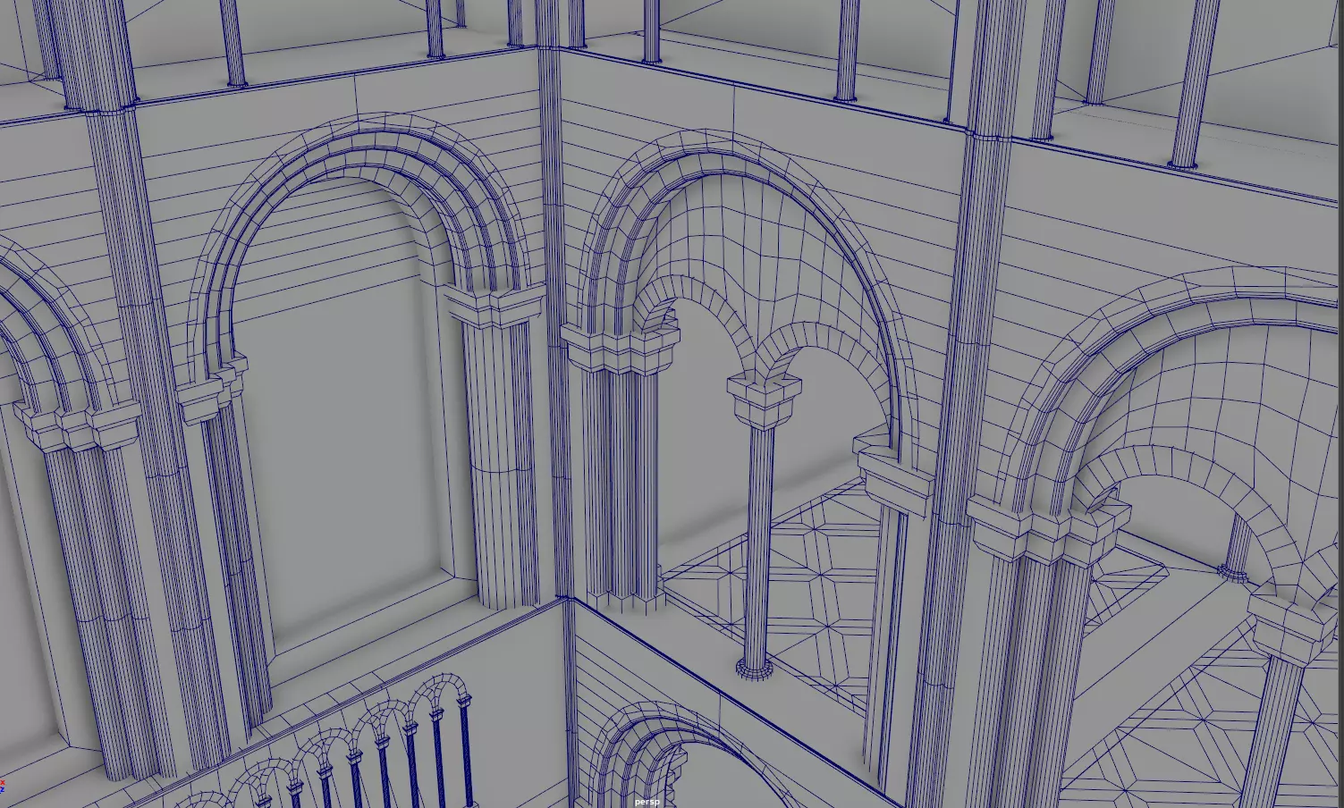 Cathedral FULL Transept Low-poly 3D model_16